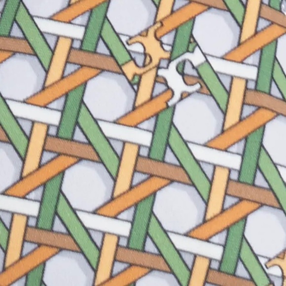 NEW Tory Burch Basket Weave Print Bikini Top - Picture 6 of 11